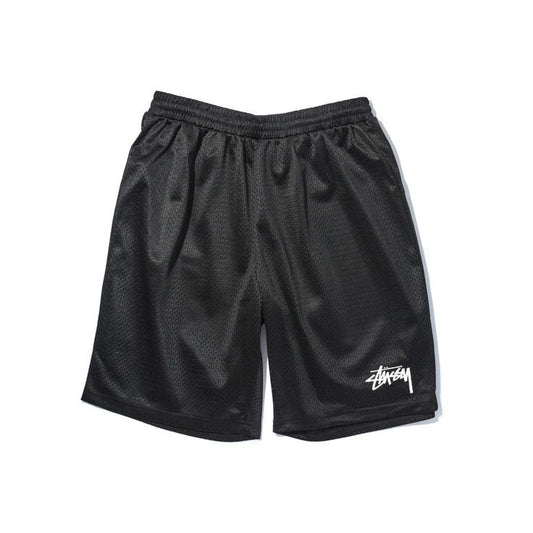 Stussy Black stock logo basketball shorts