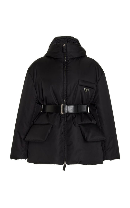 Prada Nylon Hooded Down Coat