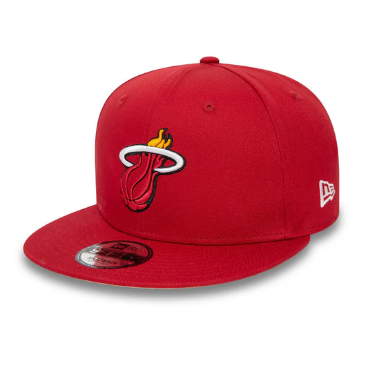 Miami Heat 9FIFTY NBA Rear Logo Snapback Red Cap