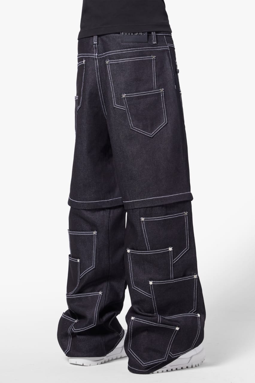 Jade Black Convertible Dice Pant