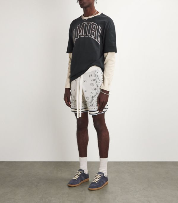 Amiri cotton knitted bandana shorts