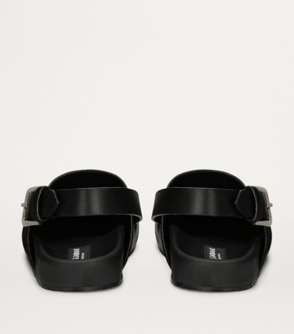 Dolce & Gabbana leather buckled clogs