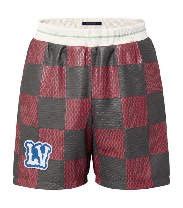 Louis Vuitton Leather Damier rugby shorts