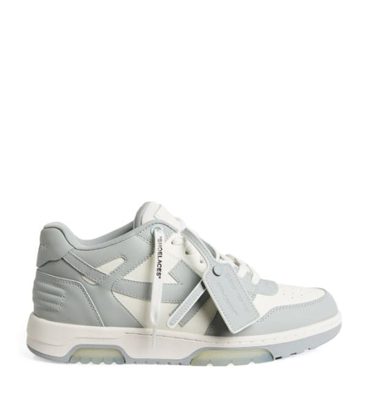 Off-White Leather "Out Of Office" grey/white