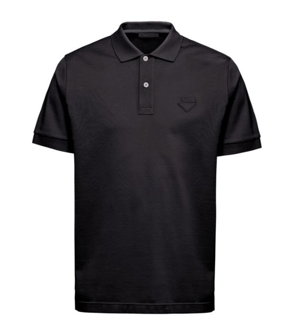 Prada Nylon Logo Polo t-shirt