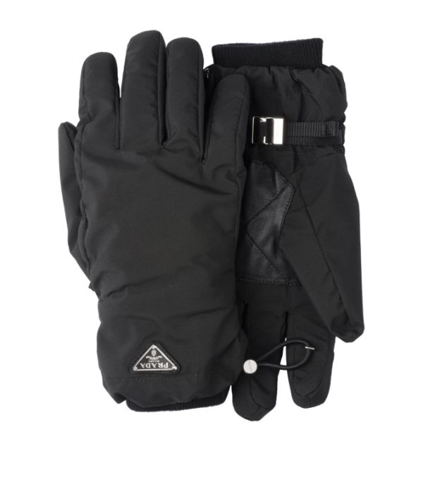 Prada Re Nylon triangle gloves