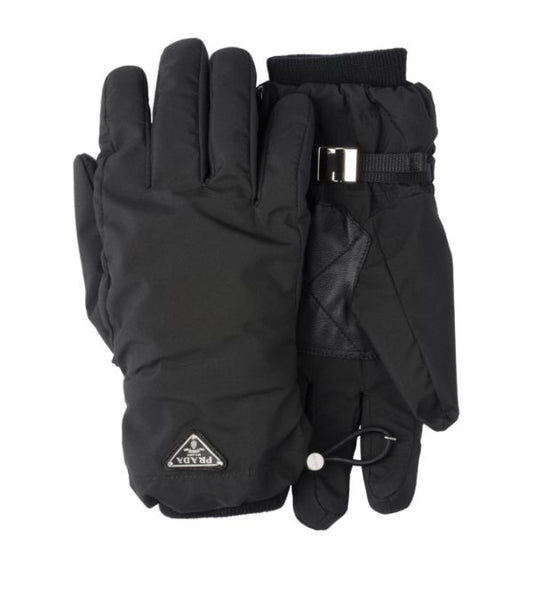 Prada Re Nylon triangle gloves