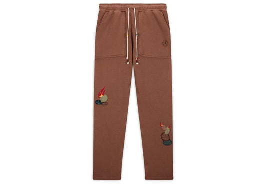 Travis Scott x Jordan fleece pants Archaeo brown streetwear